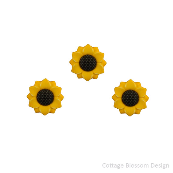 Buttons Galore & More Sunflowers #122 Fall Friends Collection 1"/2.5 cm